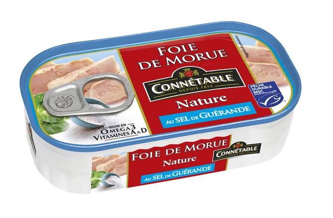 Connétable - Foie de morue nature au sel de Guérande