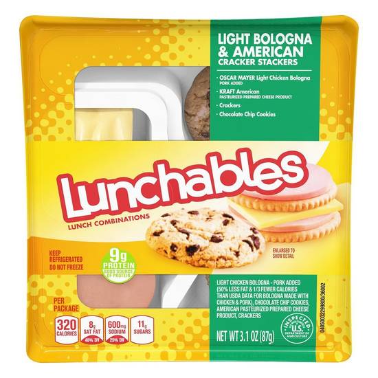 Lunchables Light Bologna & American Cracker Stackers