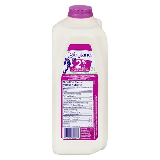 Dairyland Partly Skimmed Milk 2% (2 L)