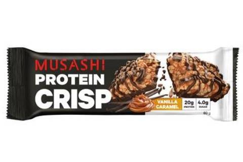 Musashi Protein Bar Protein Crisp Vanilla Caramel 60g