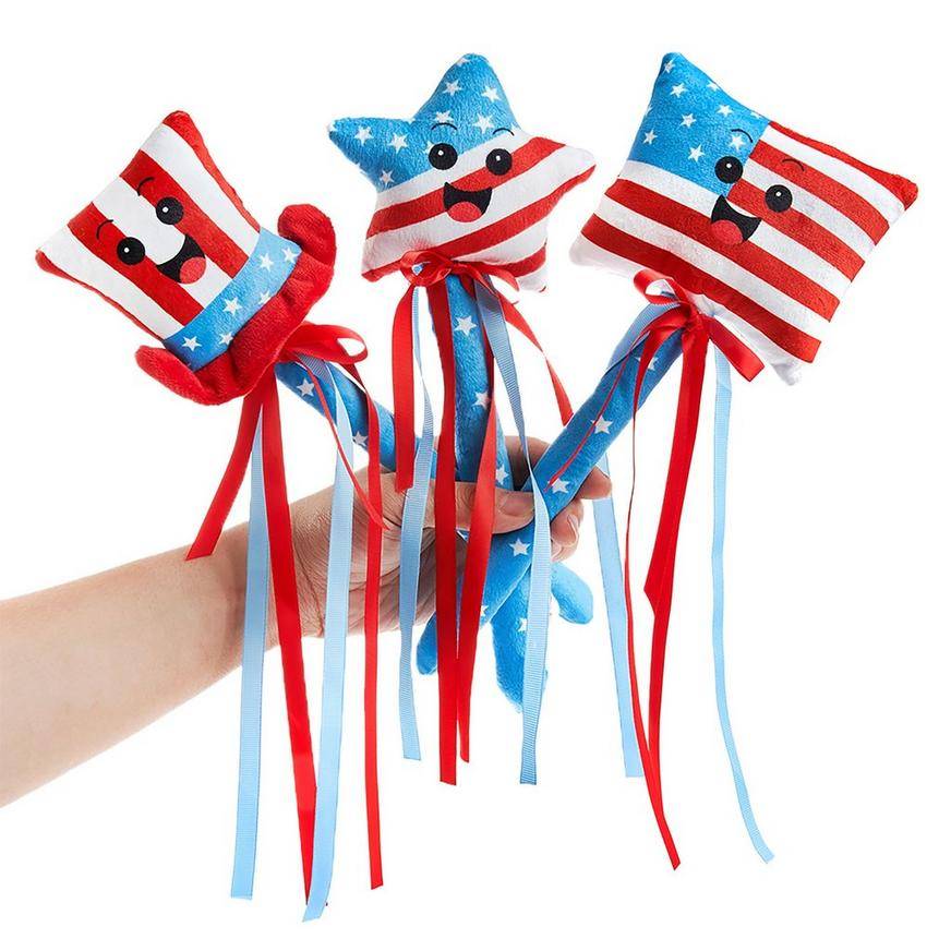 Patriotic Musical Wand Plush, 11.25in