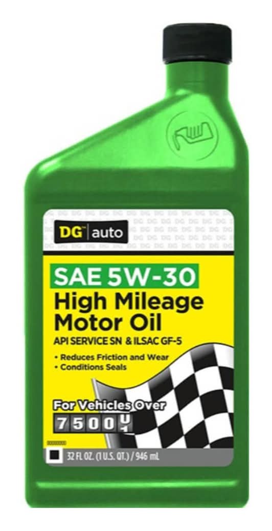 Dg Auto Sae 5w-30 High Mileage Motor Oil 32 Fl Oz