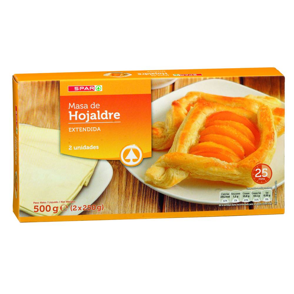 Masa De Hojaldre Spar Extendida 500Gr