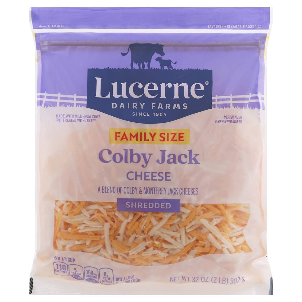 Lucerne Colby Jack Shredded Cheese Family Size (32 oz)