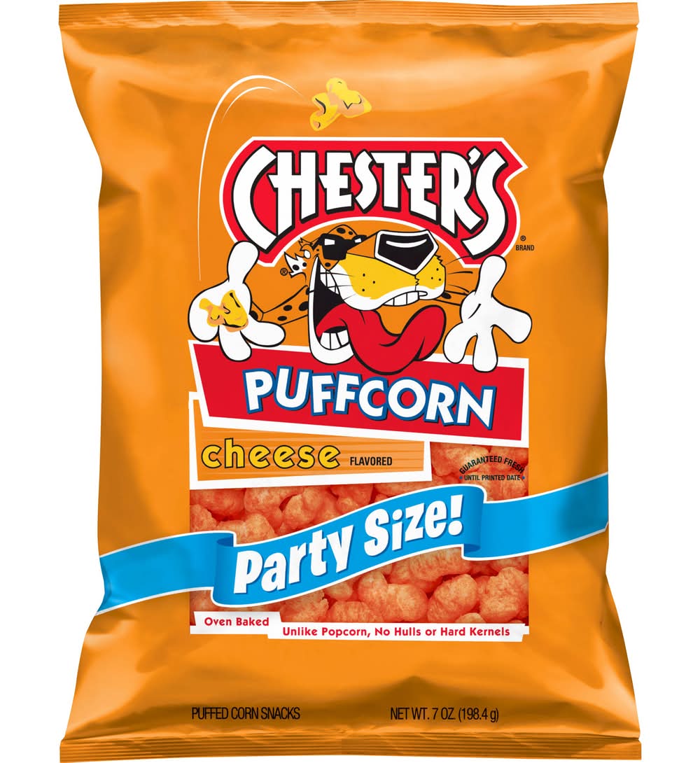 Chester's Party Size Puffed Corn Snacks, Cheese (7 oz)