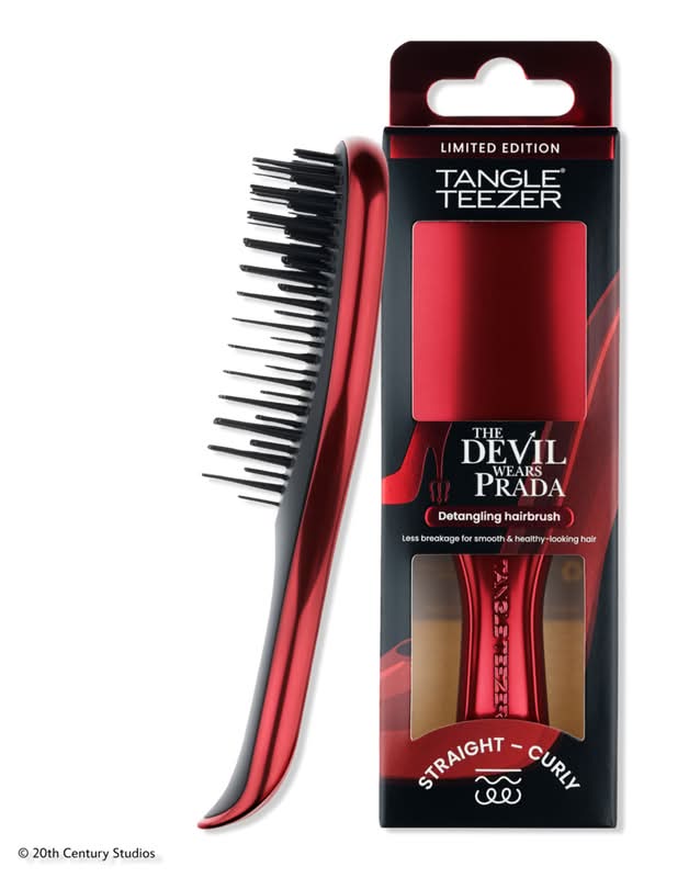 Tangle Teezer The Mini Ultimate Detangler Hairbrush Devil Wears Prada Red