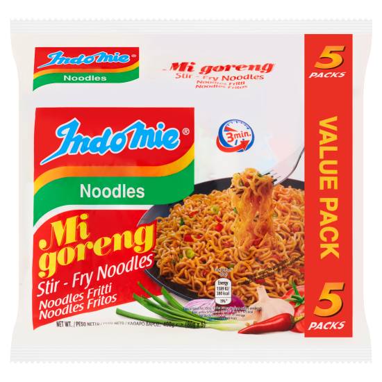 Indomie Mi Goreng Stir-Fry Noodles Value pack 5 X 80g (400g)