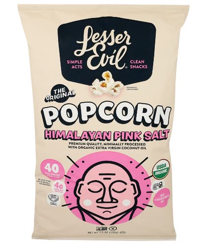Lesser Evil Organic Himalayan Pink Salt Popcorn