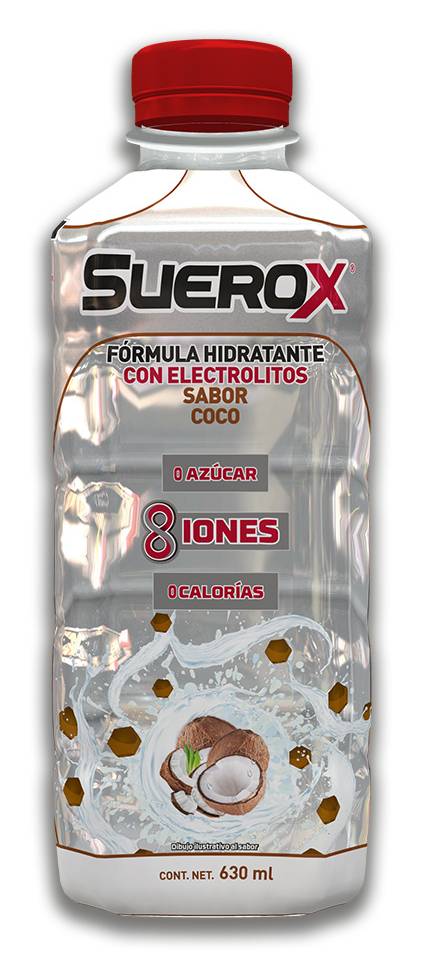 Suerox · Bebida con electrolitos sin azúcar, coco (630 ml)