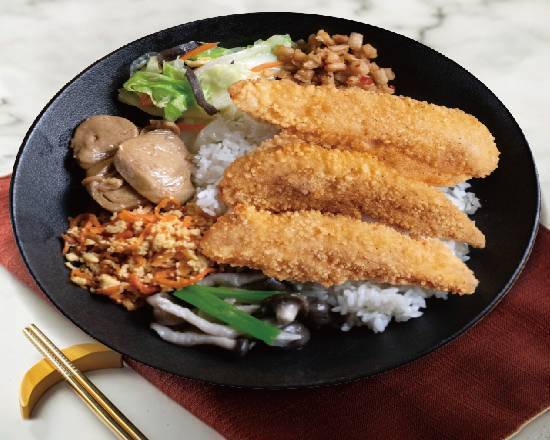 椒鹽雞菲力排飯 Chicken Fillet Rice with Pepper Salt