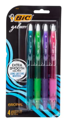 Bic® Gelocity® Assorted Ink Pens 4-Count