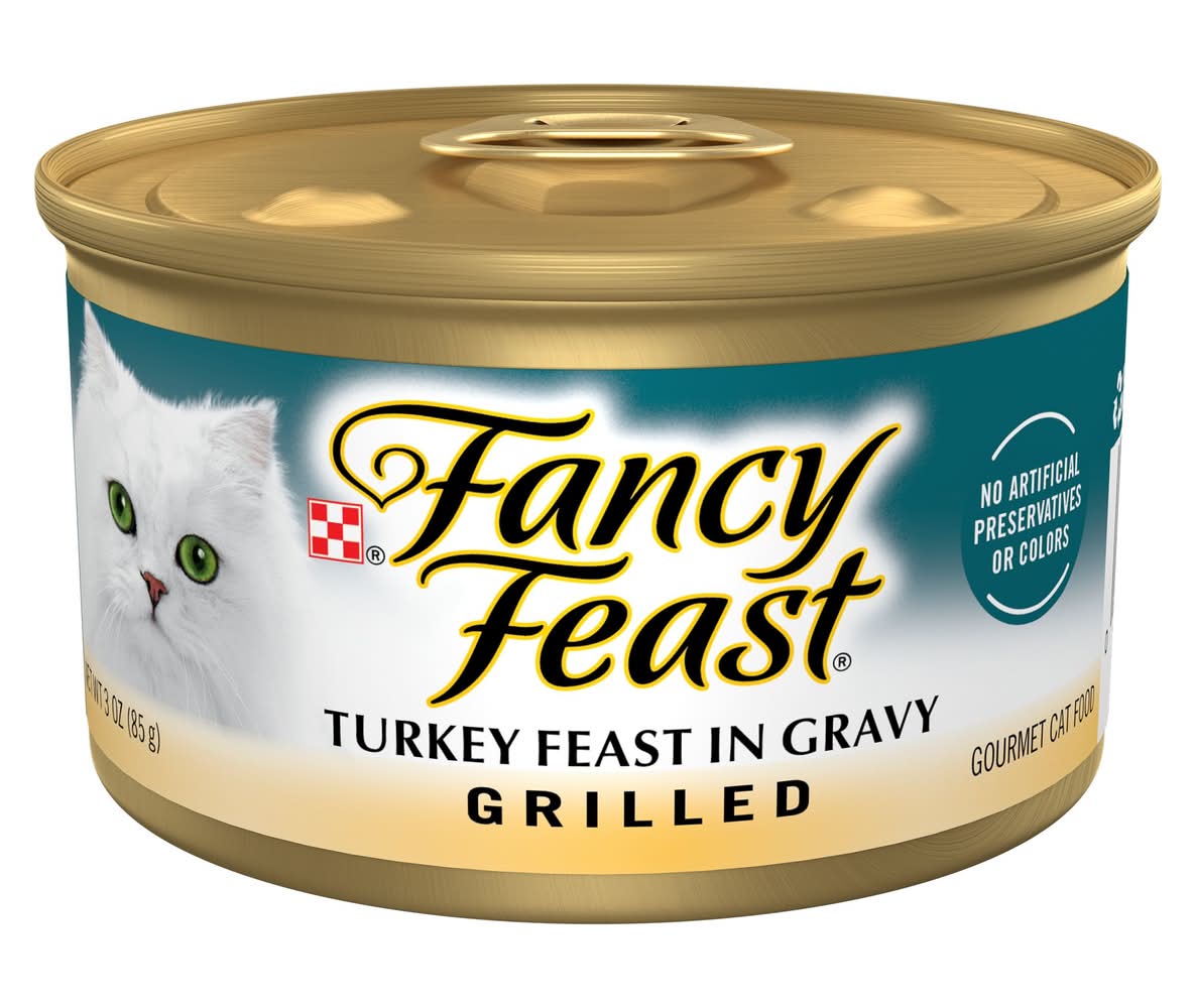Fancy Feast® All Life Stages Cat Wet Food - Grilled, 3 OZ (Flavor: Turkey, Color: Assorted, Size: 3 Oz)