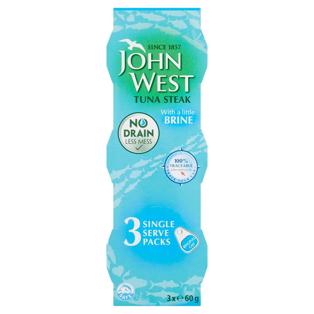John West 3 Pack No Drain Tuna In Brine
