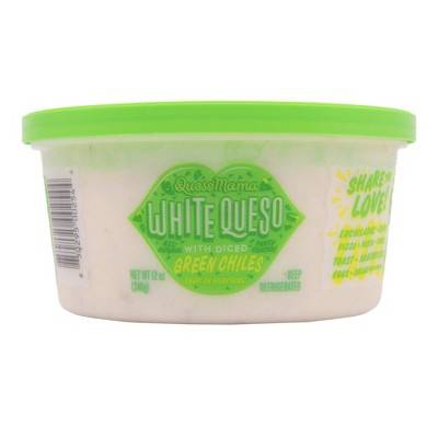 Queso Mama White Queso With Diced Green Chiles (12 oz)