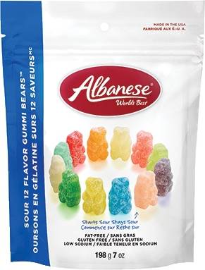 Albanese Sour 12 Flavor Gummi Bear (198 g)
