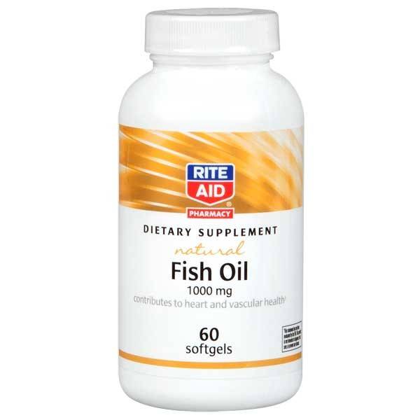Rite Aid Natural Fish Oil, 1000mg - 60 ct
