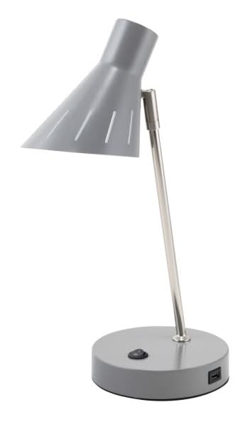 Realspace™ Tanji Desk Lamp, 16"H, Gray