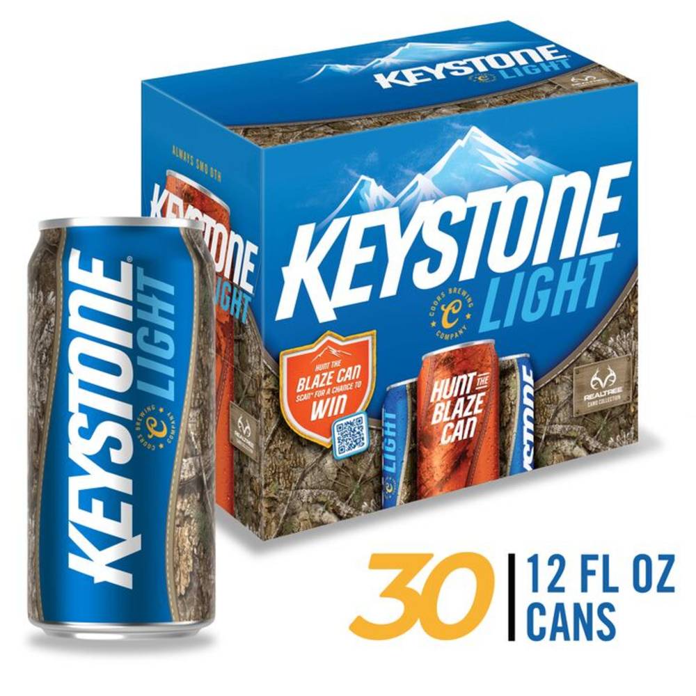 Keystone American Lager Light Beer (30 x 12 fl oz)