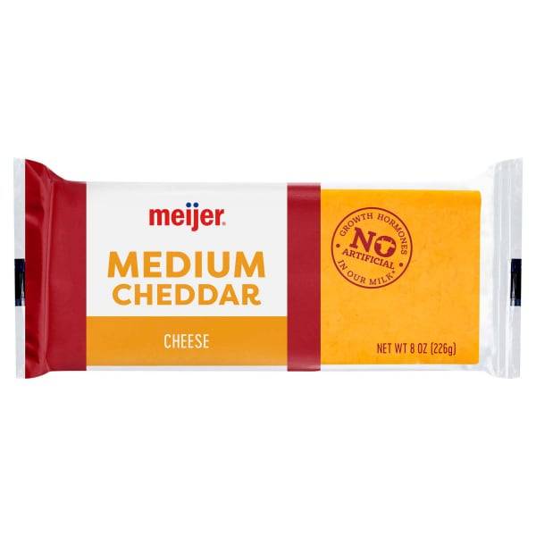 Meijer Medium Cheddar Chunk Cheese (8 oz)