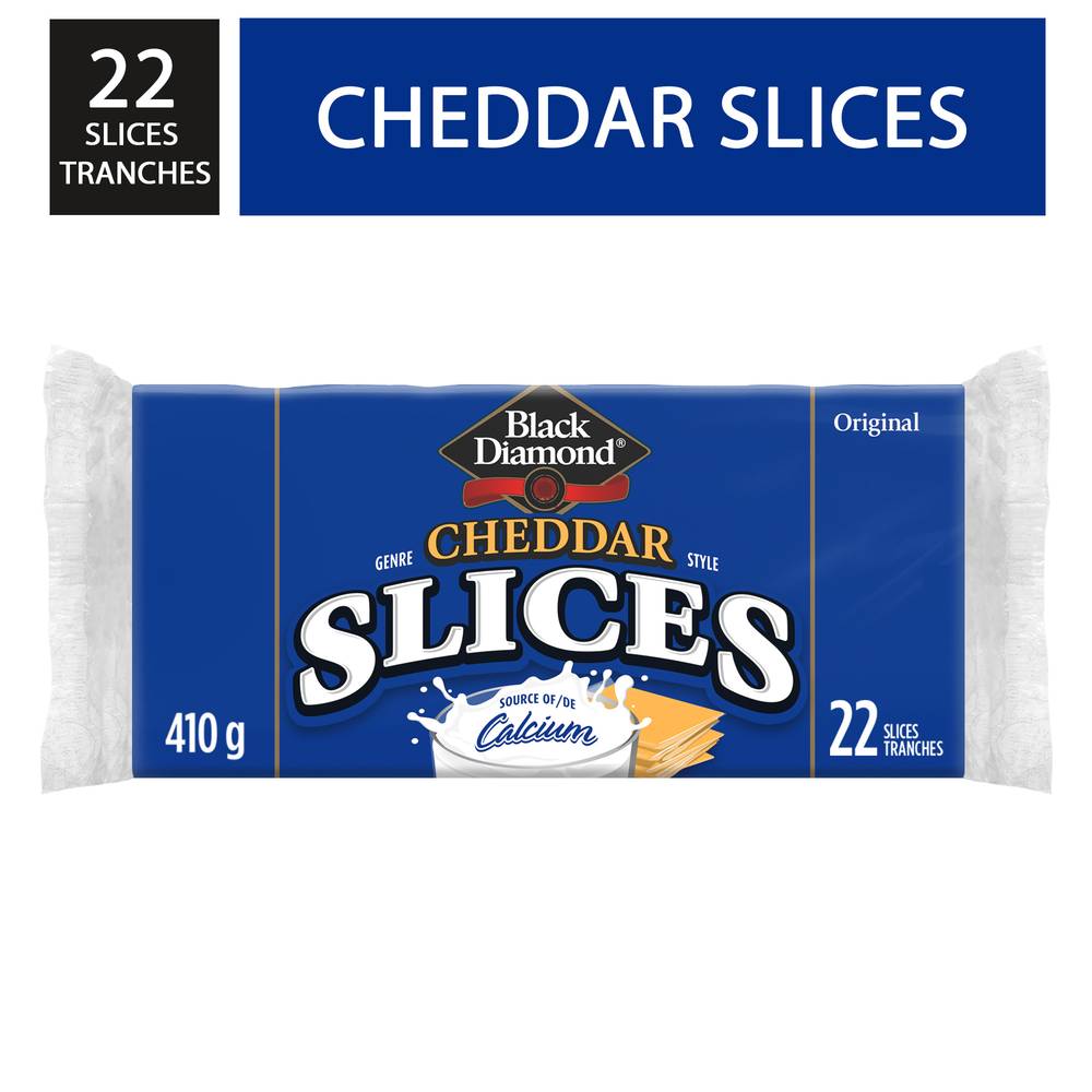 Black Diamond Thin Cheddar Cheese Slices (410 g)