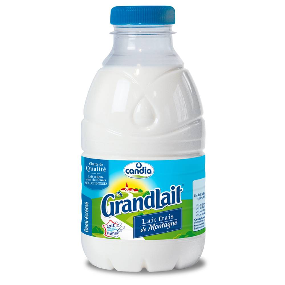 Candia - Lait pasteurisé demi écrémé (500 ml)