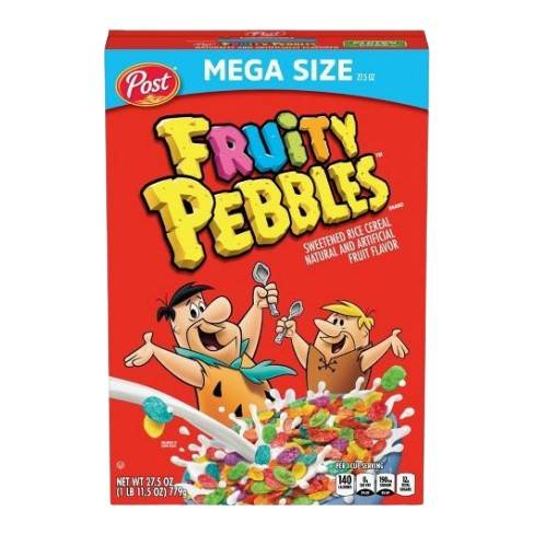 Fruity Pebbles Mega Size Cereal (27.5 oz)