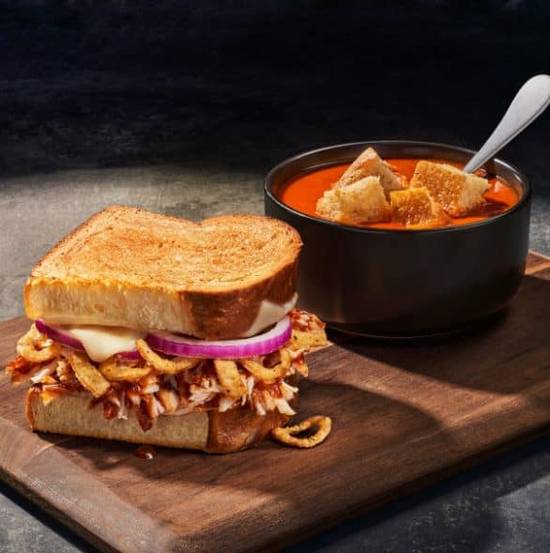 Smokehouse BBQ Chicken Sandwich & Creamy Tomato Soup