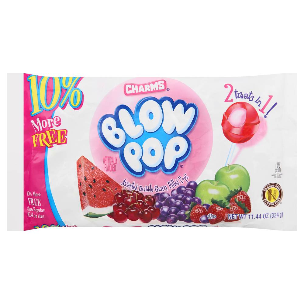 Charms Blow Pop Assorted Bubble Gum Pops