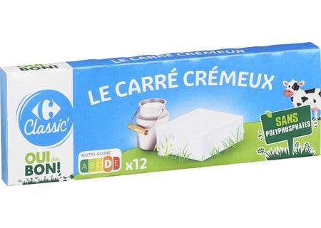 Carrefour Classic' - Fromage le carré crémeux (12 pièces)