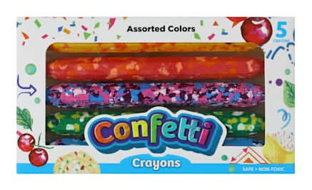 Confetti Assorted Colors Crayons 5-Pack