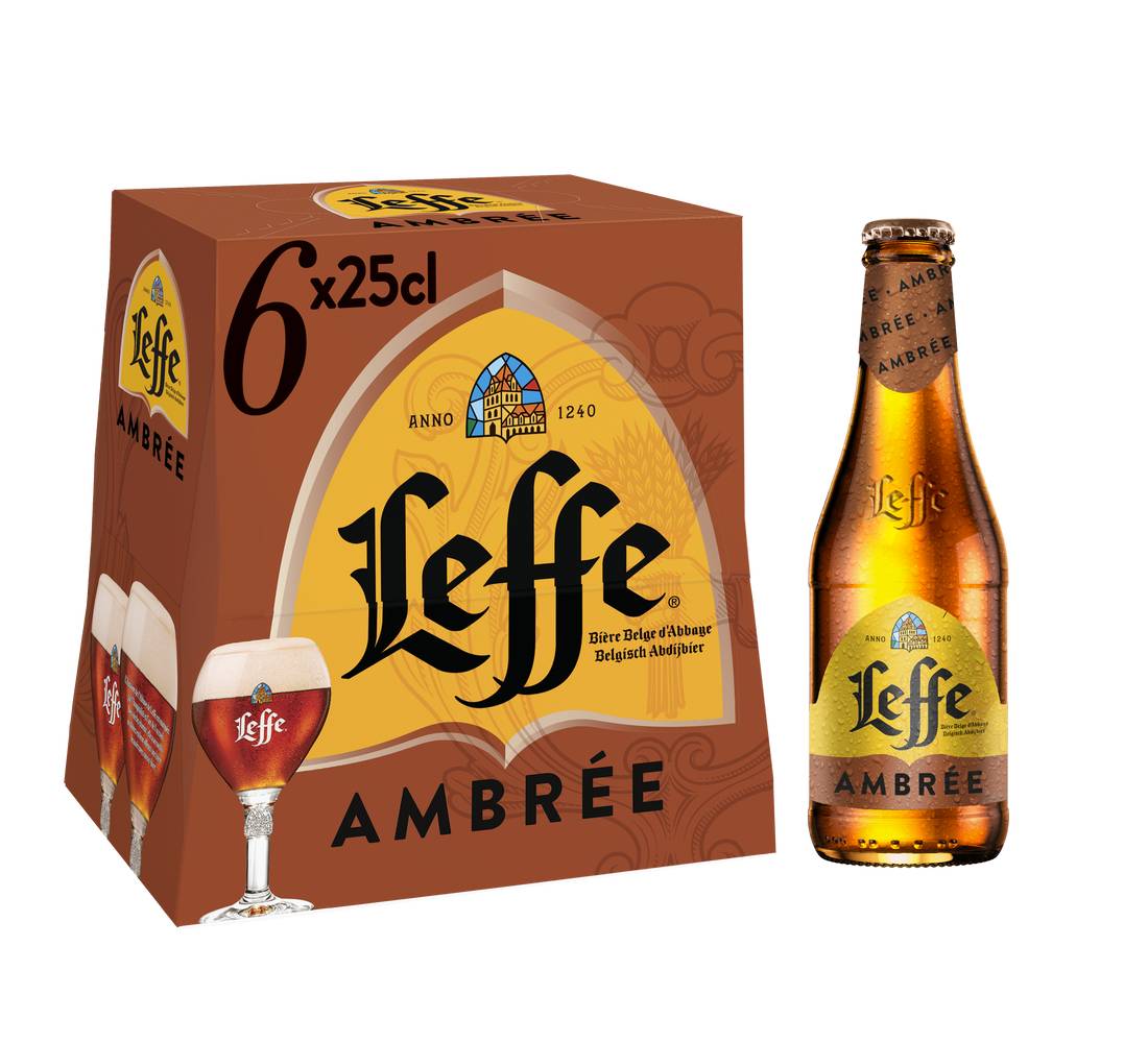 Leffe - Bière ambrée (6 pièces, 250 ml)