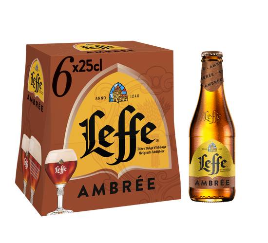 Leffe - Bière ambrée (6 pièces, 250 ml)