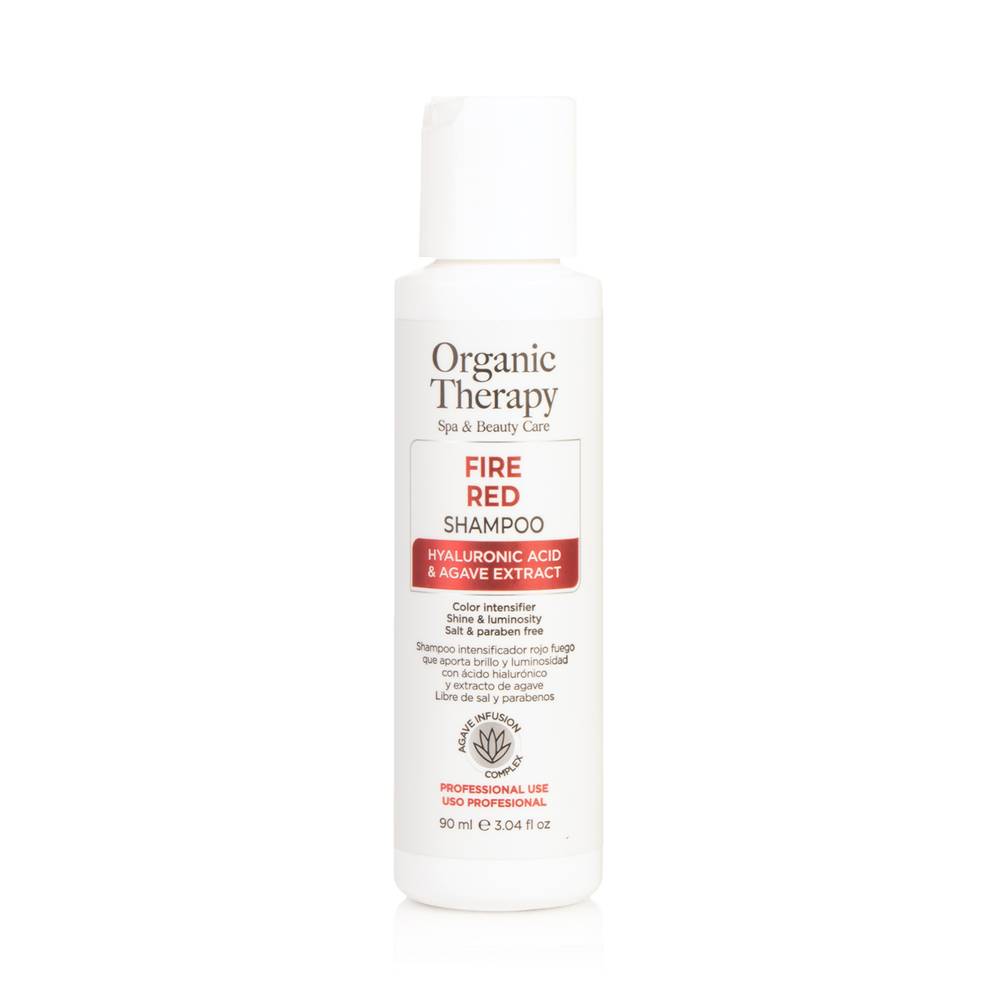 Organic Therapy · Shampoo intensificador, rojo fuego (90 ml)