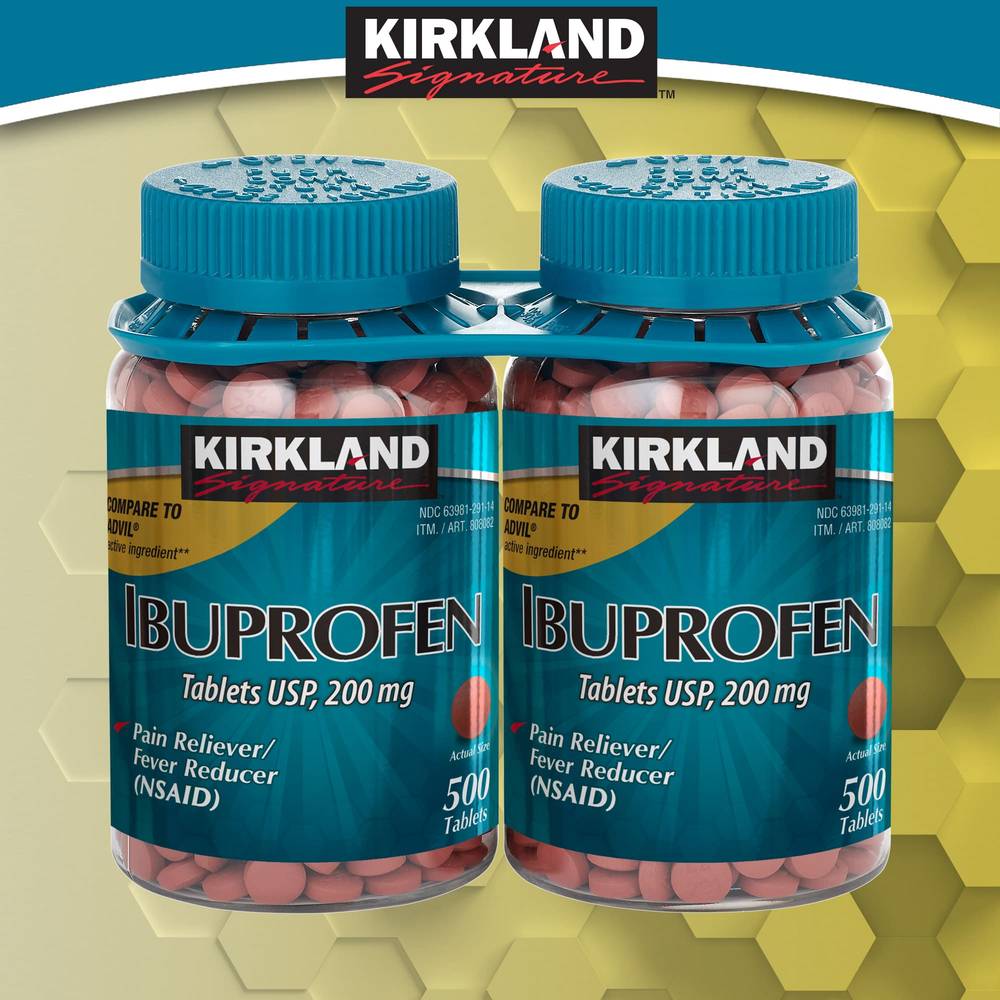 Kirkland Signature Ibuprofen, 200 mg, 500 Tablets, 2-Pack