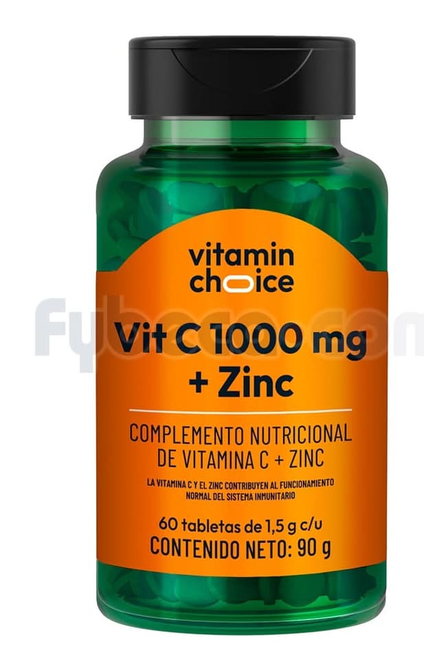 Vit Ch Vit C 1000 Mg + Zinc Tabs F/60