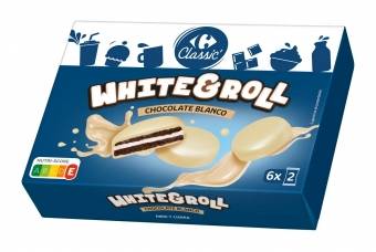Galletas rellenas de crema con chocolate blanco Carrefour Classic 252 g.