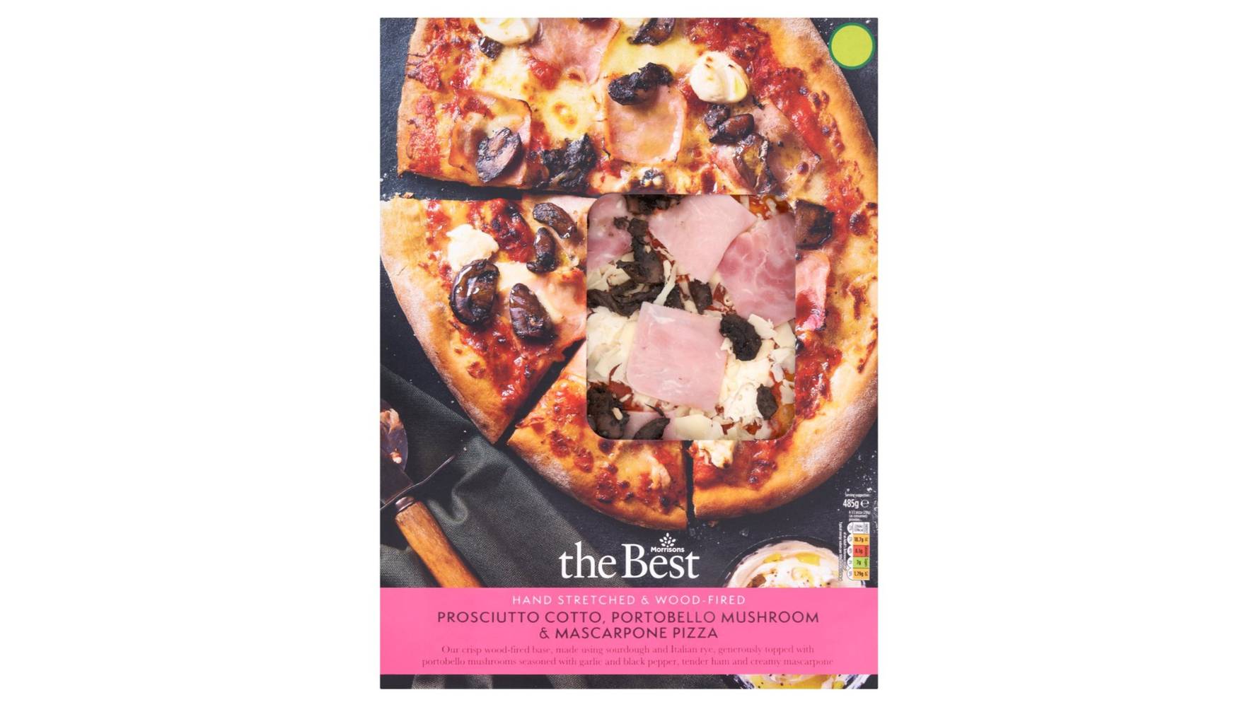 Morrisons Ham, Mushroom & Mascarpone Pizza 485g