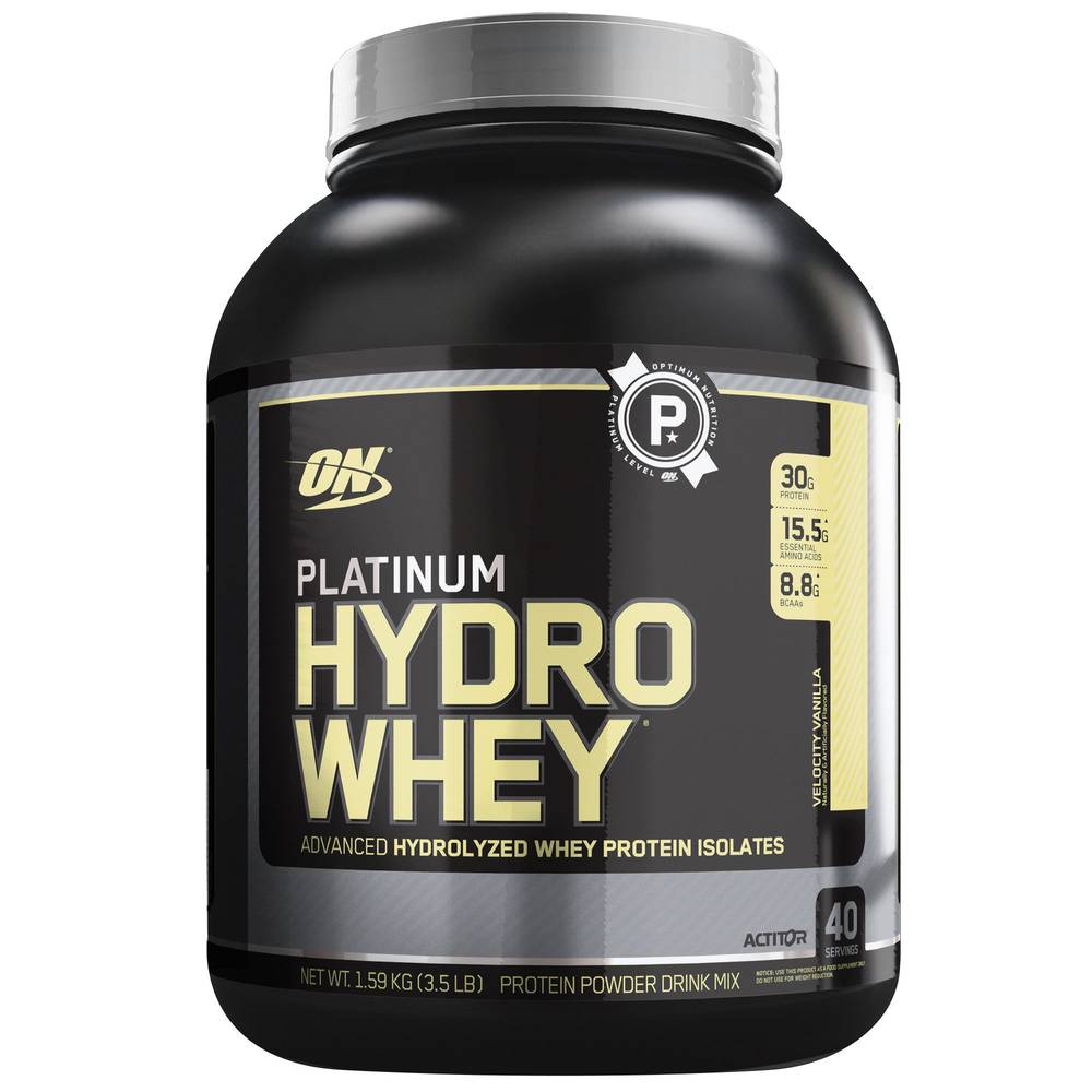 Platinum Hydrowhey – Advanced Hydrolyzed Whey Protein Isolates – Velocity Vanilla (3.5 Lbs./40 Serving)