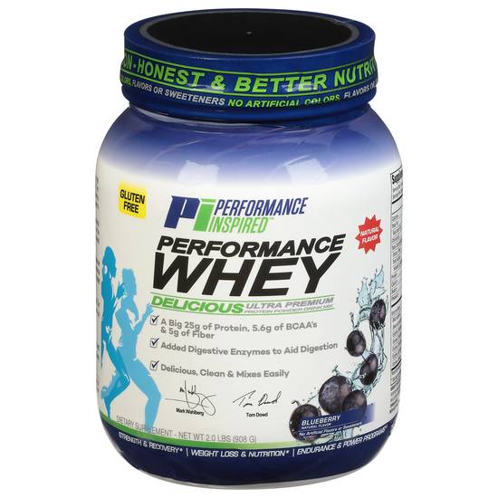 Performance Inspired Protein Powder Ultra Premium Delicious Blueberry Drink Mix (2.0 lb)