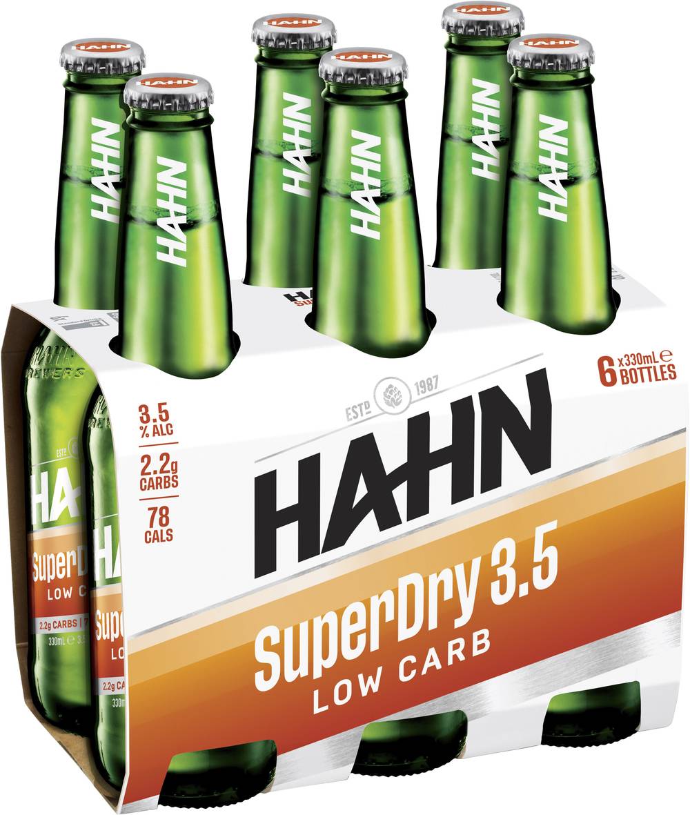 Hahn Super Dry 3.5 Bottle 330mL X 6 pack