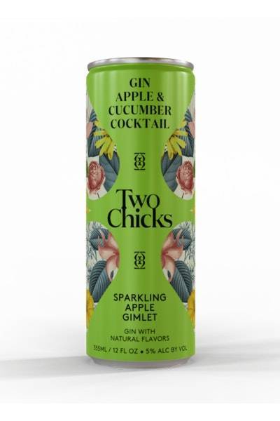 Two Chicks Sparkling Apple & Cucumber Gimlet Gin Cocktail (4x 12oz cans)