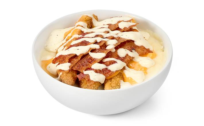 Breaded Chicken Bacon Ranch Mashed Potatoes