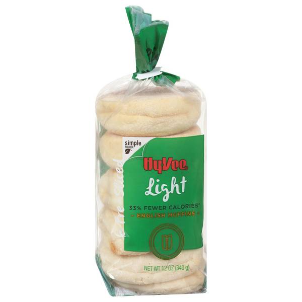 Hy-Vee Pre-Sliced Light English Muffins 6 ct