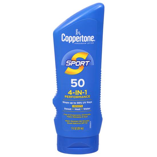Coppertone Sport 50 4-in-1 Performance Sunscreen Lotion