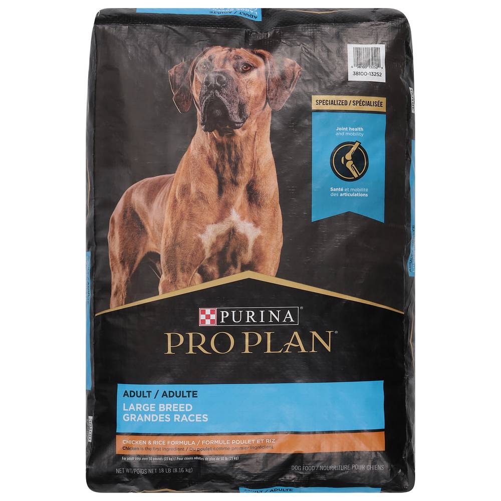 Purina Pro Plan High Protein Chicken and Rice Formula Large Breed Dry Dog Food (18 lbs)