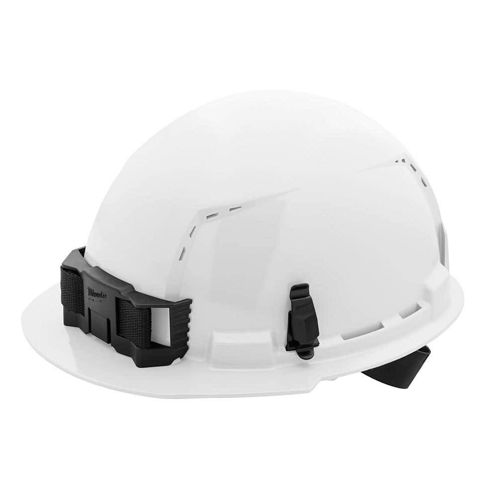 Milwaukee Bolt White Type 1 Class C Front Brim Vented Hard Hat With 4 Point Ratcheting Suspension