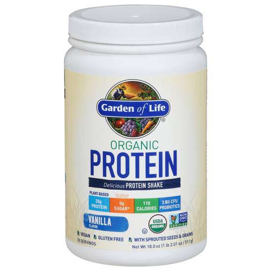 Garden Of Life Organic Vanilla Flavor Protein Shake (18 oz)