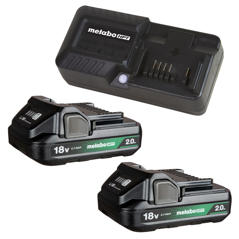 Metabo HPT 18 -Volt 2 -Pack Lithium-ion ( 2 Ah 2 Ah Battery and Charger )