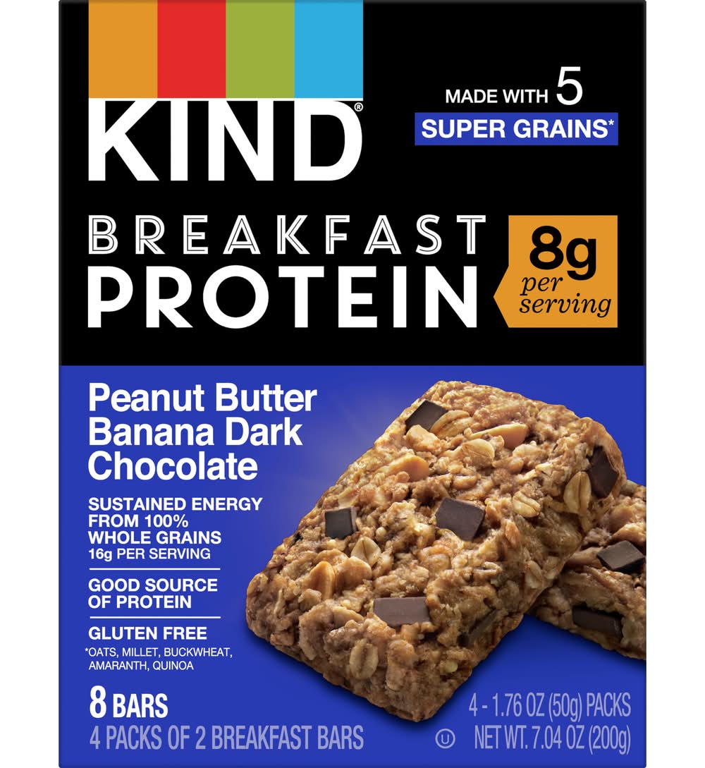 KIND Peanut Butter Banana & Dark Chocolate Breakfast Bars (7.4 oz)