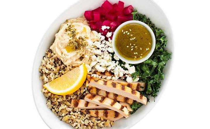 Grilled Chicken and Hummus Bowl